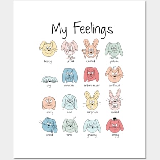 Funny bunny feelings Posters and Art